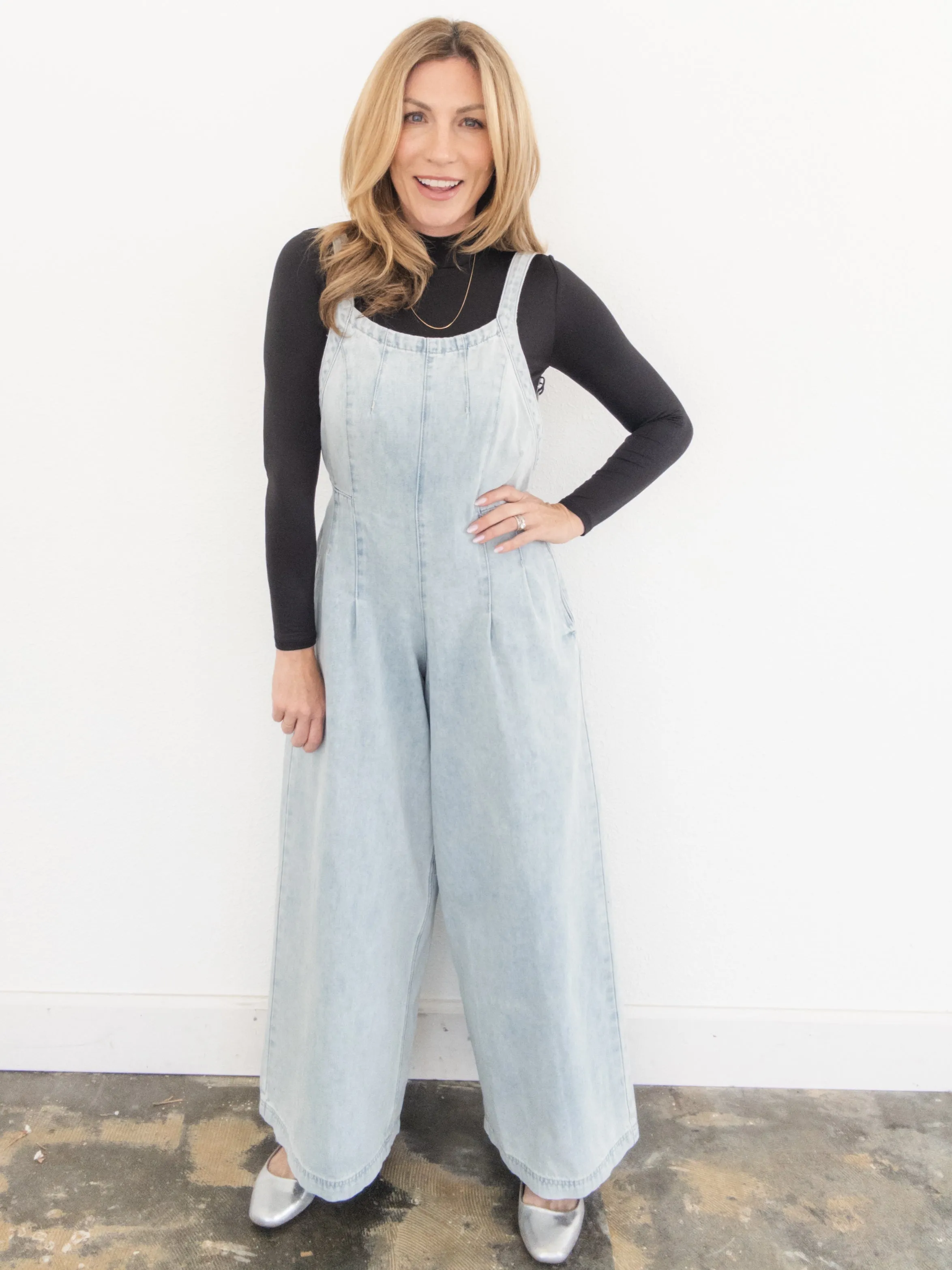 By And By Denim Jumpsuit