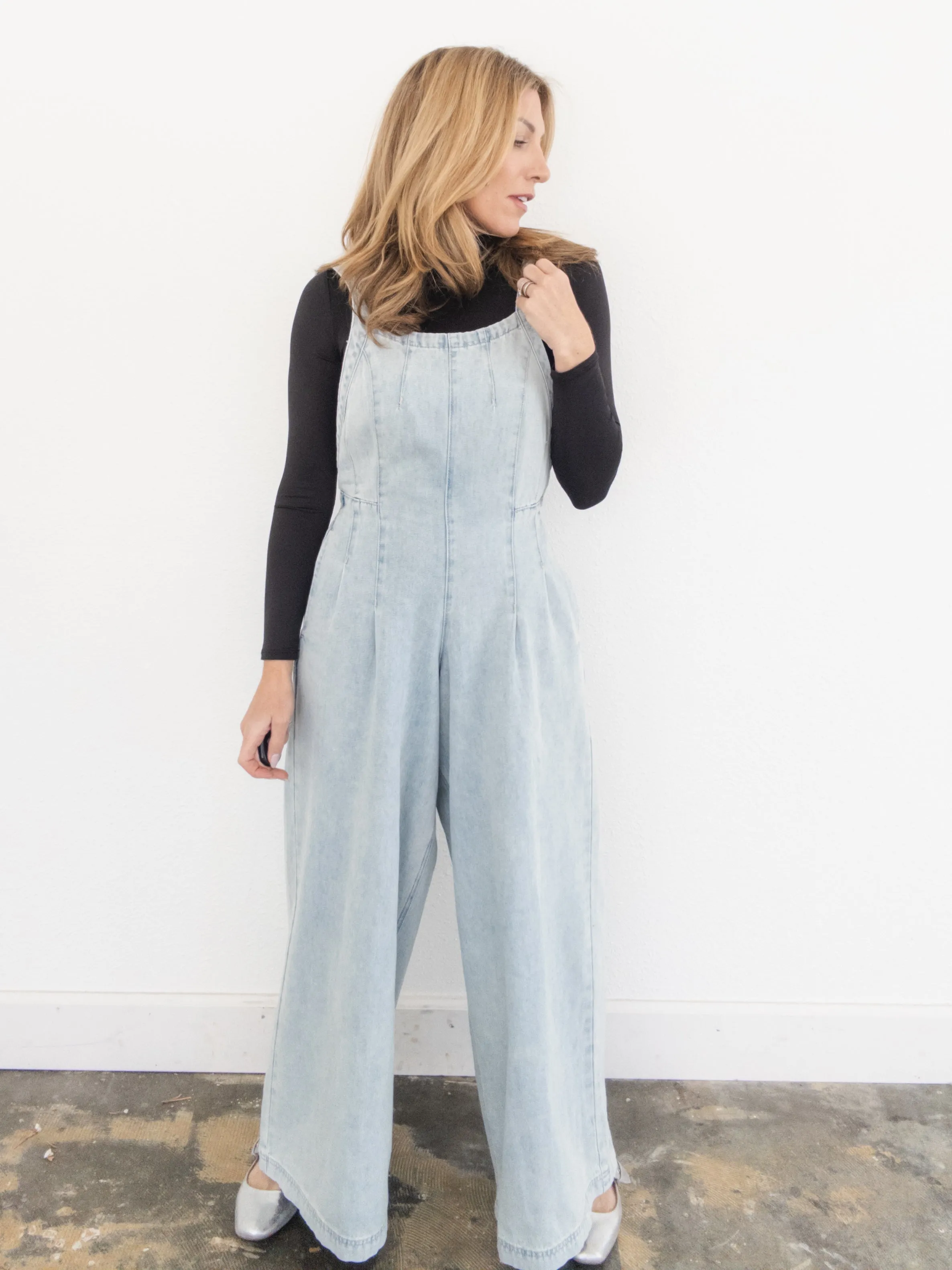 By And By Denim Jumpsuit