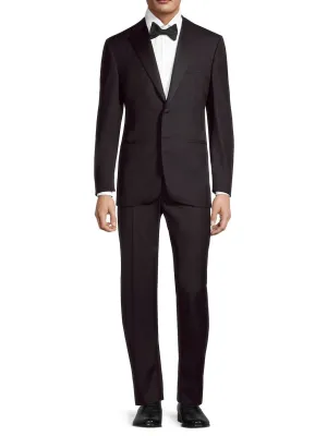 CANALI - Black *CLOSET STAPLE* Notch Lapel Tuxedo Suit - 44S