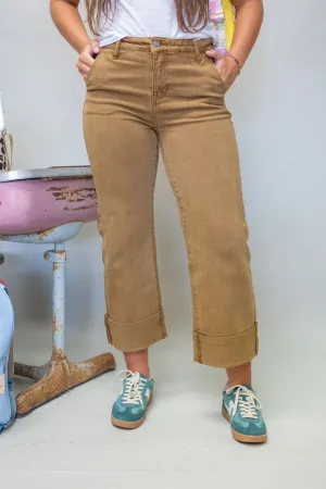 Cappuccino HR Wide-Cuffed Pants