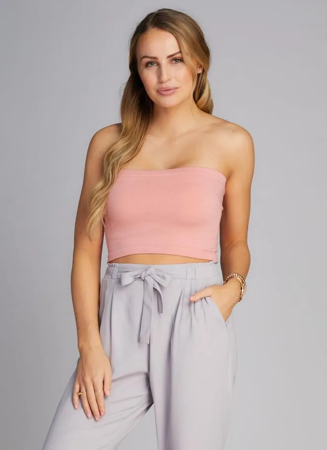 C'est Moi Bamboo Crop Tube Top