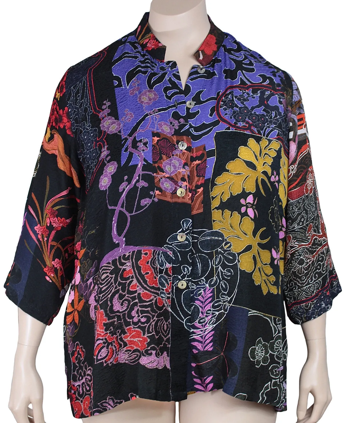 Citron Silk Fukure Blouse