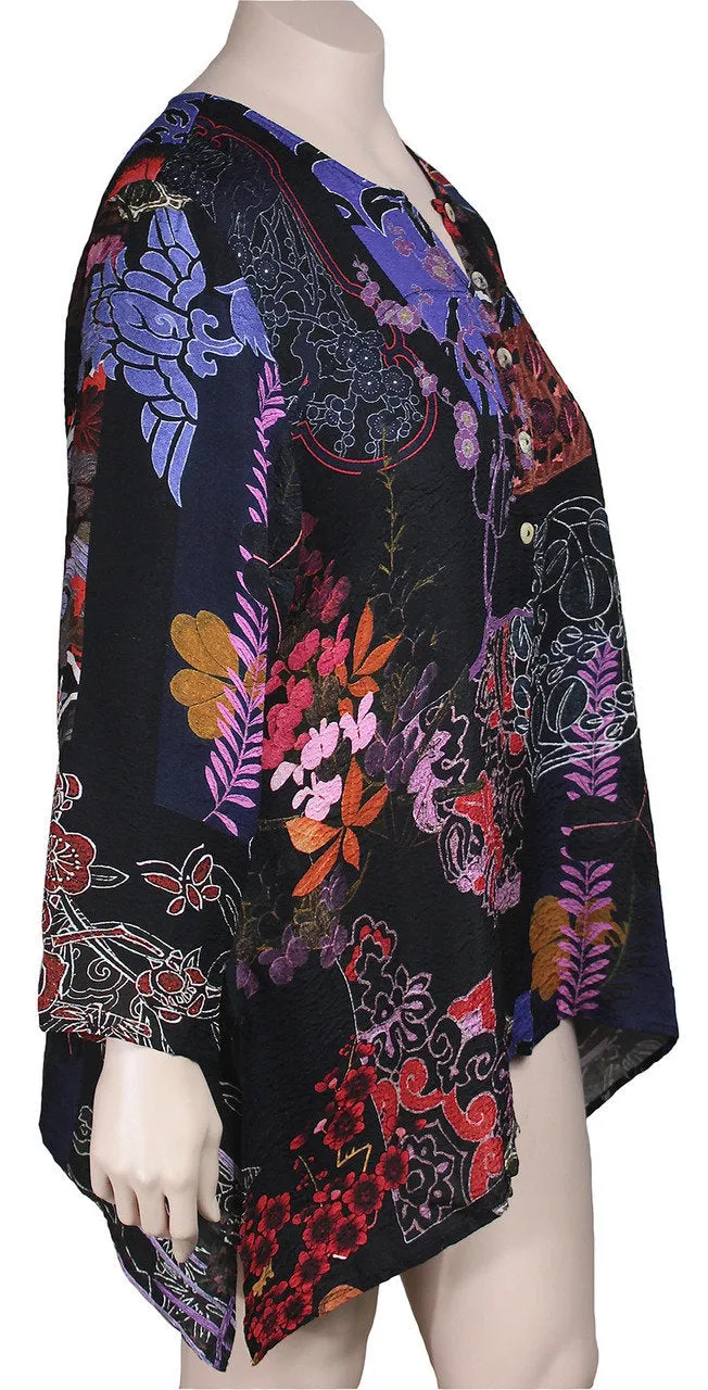 Citron Silk Print Tunic