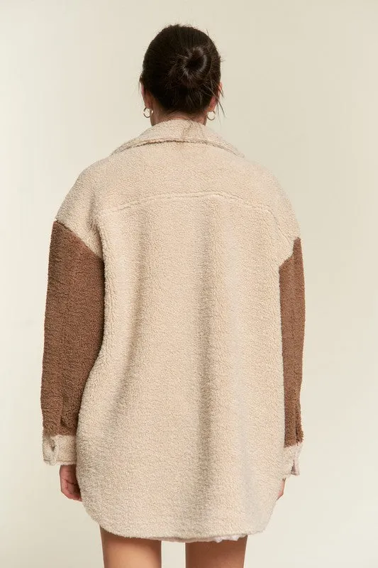 Colorblock sherpa jacket JJO5017