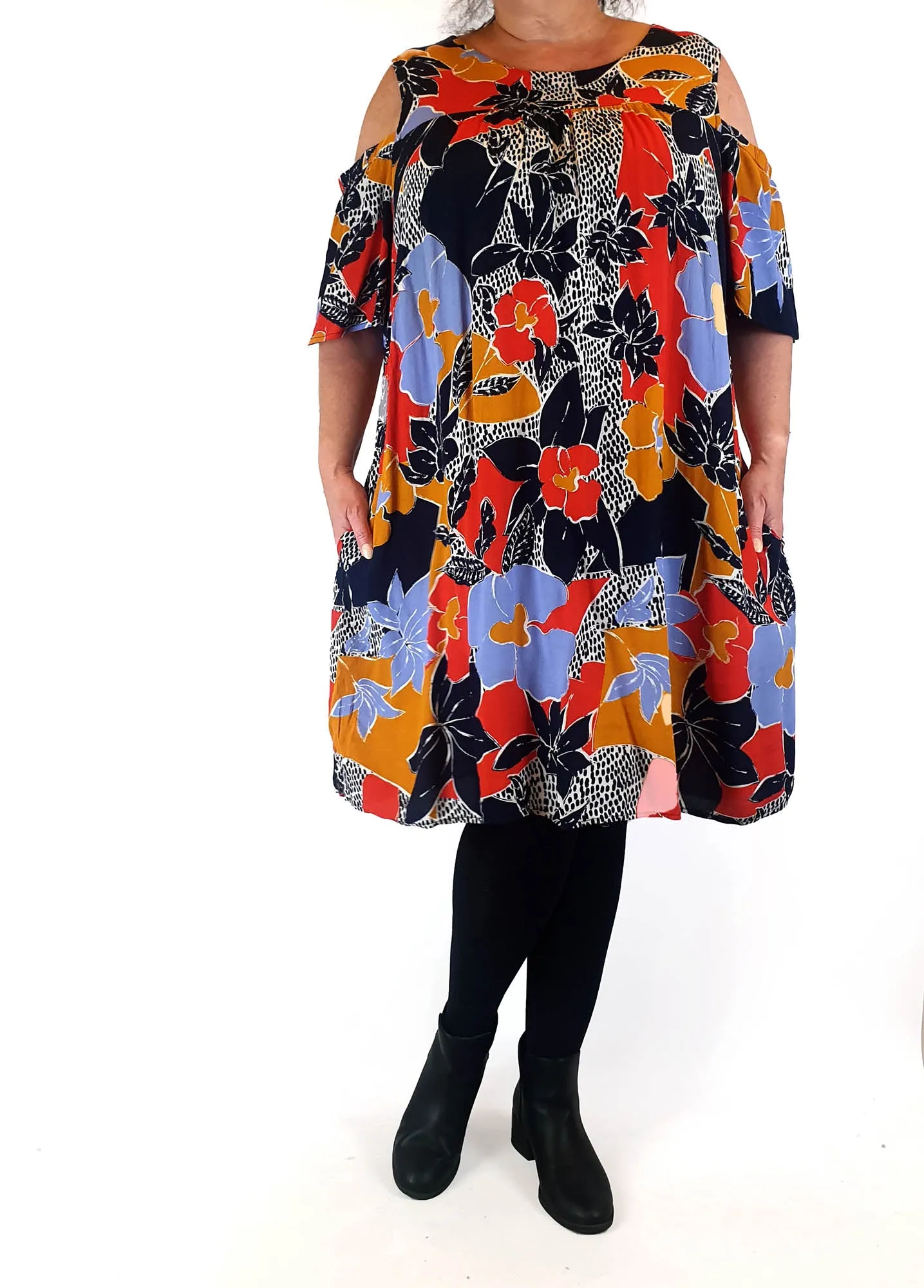Colourful floral print dress size 20