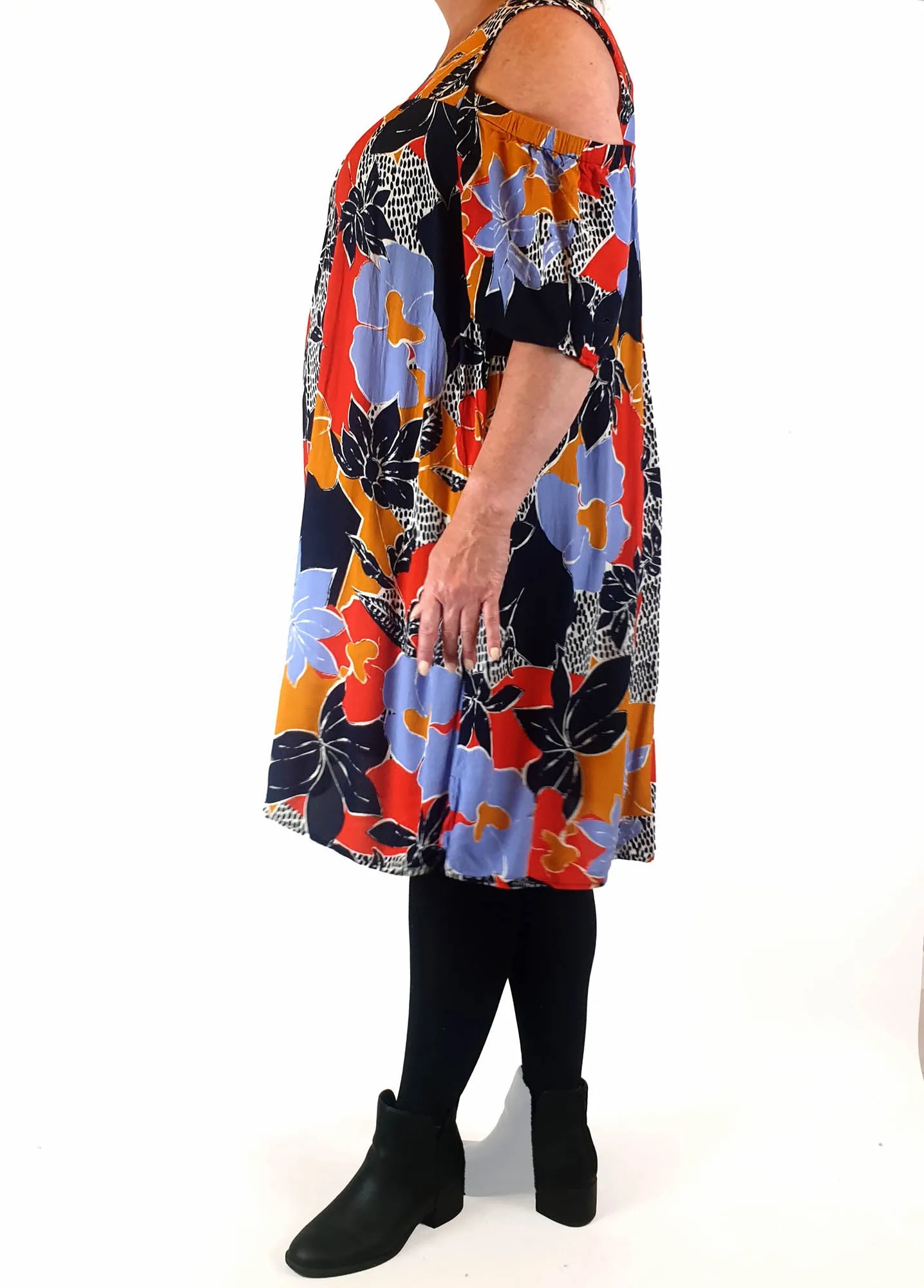 Colourful floral print dress size 20
