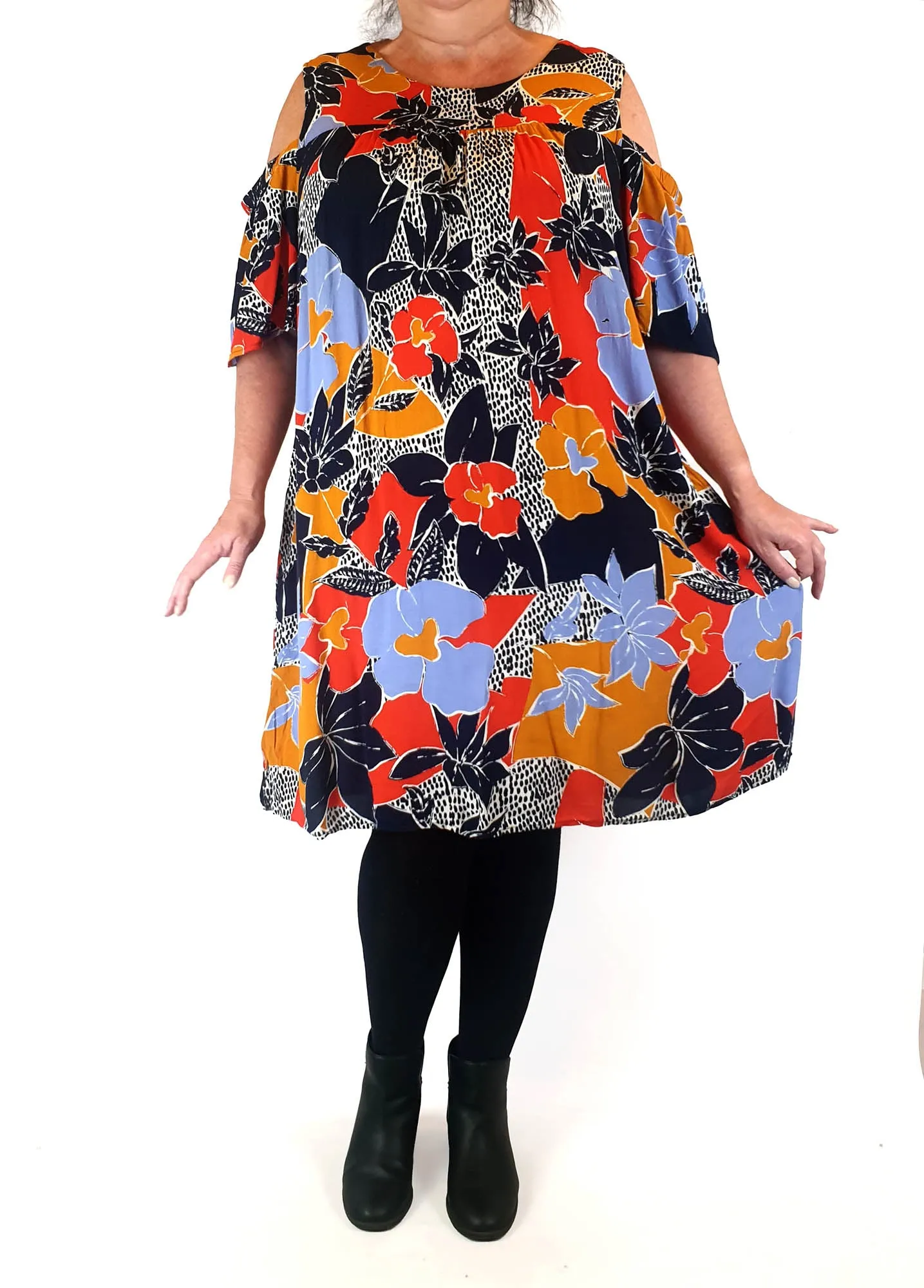 Colourful floral print dress size 20