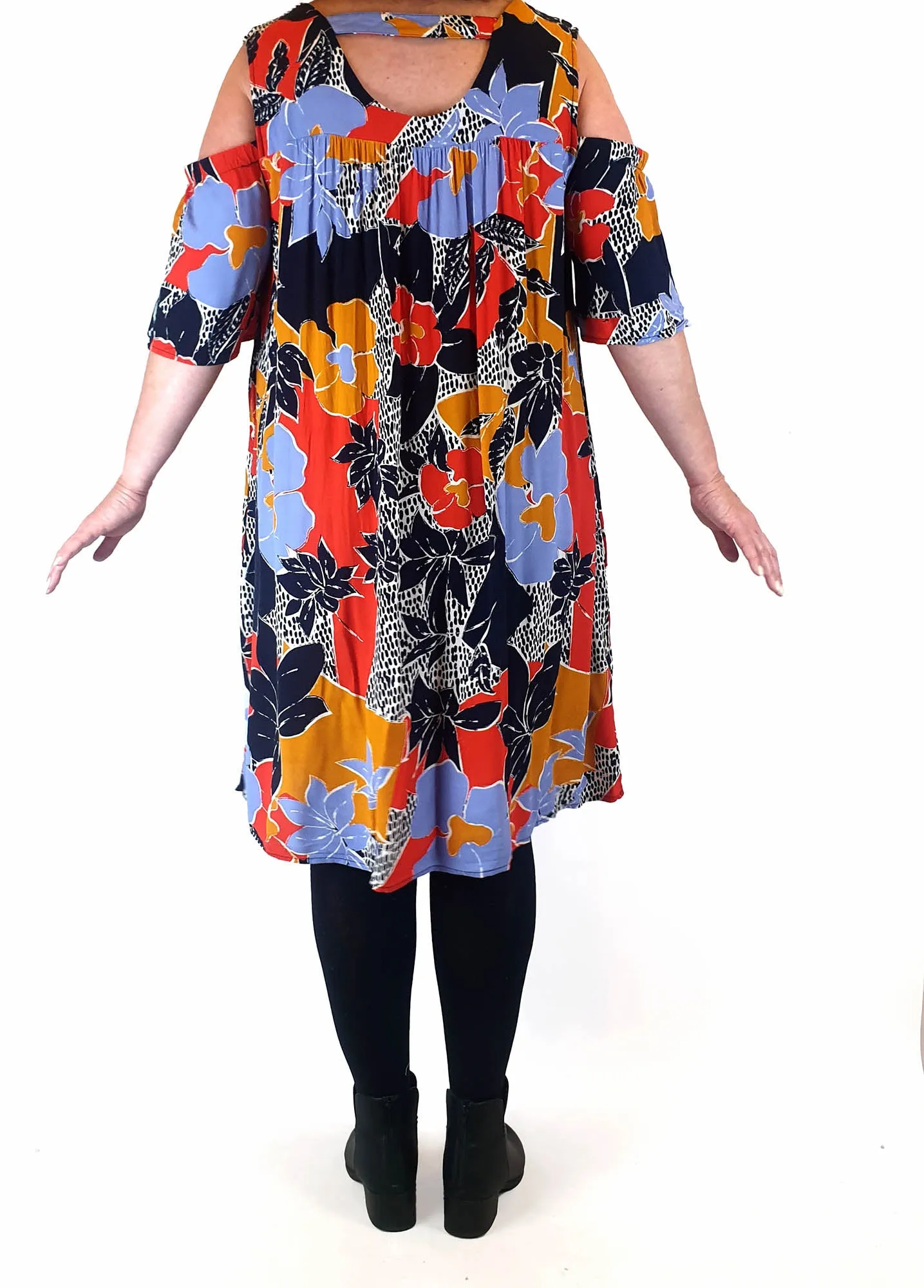 Colourful floral print dress size 20