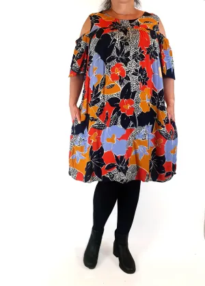 Colourful floral print dress size 20