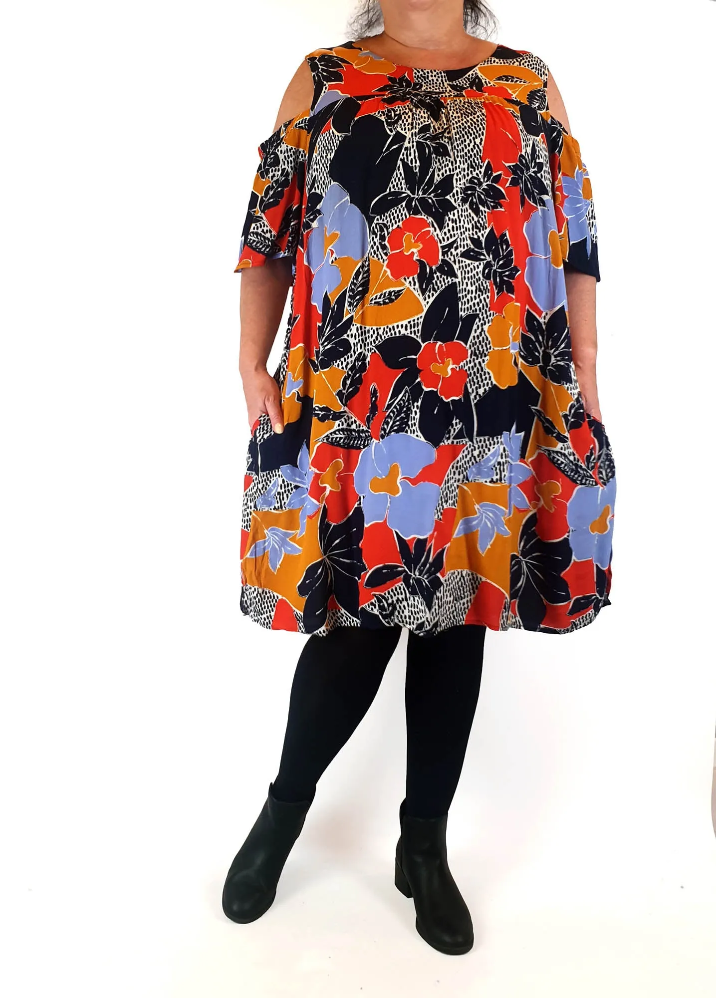 Colourful floral print dress size 20