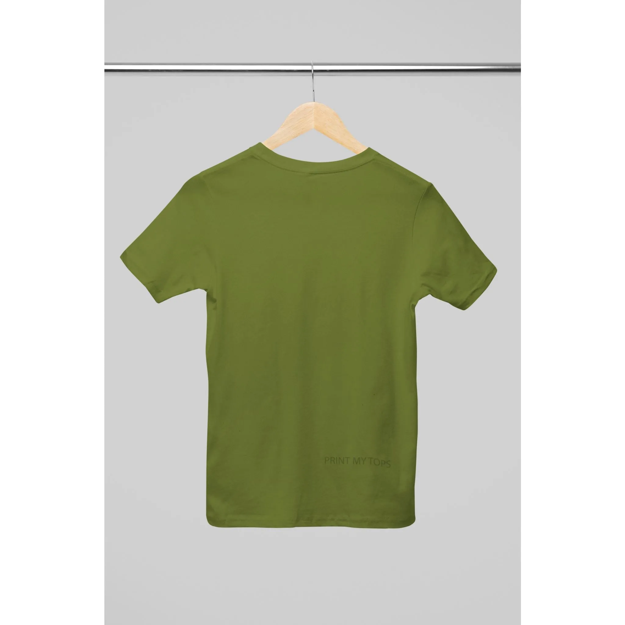 Crew Neck T-shirts Personalised with Your  Text On Back