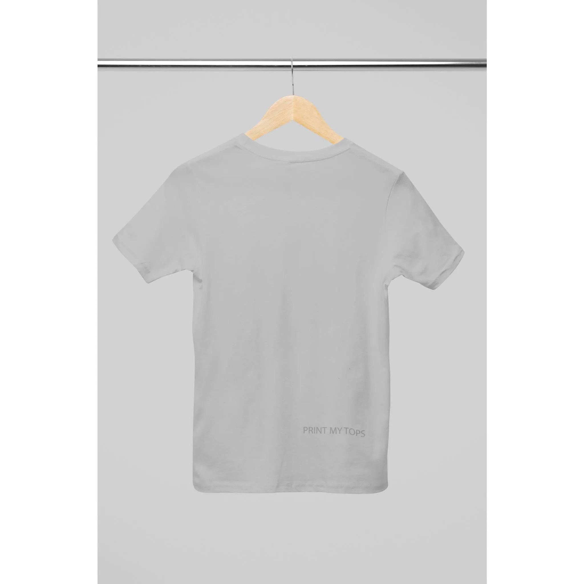 Crew Neck T-shirts Personalised with Your  Text On Back