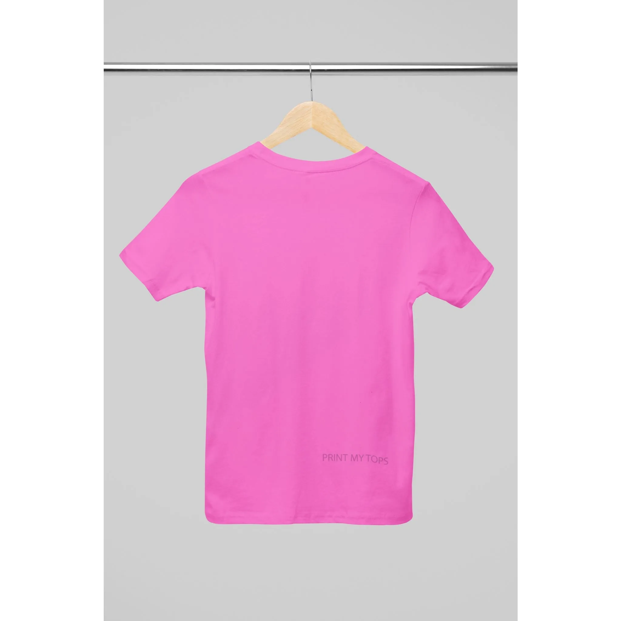 Crew Neck T-shirts Personalised with Your  Text On Back