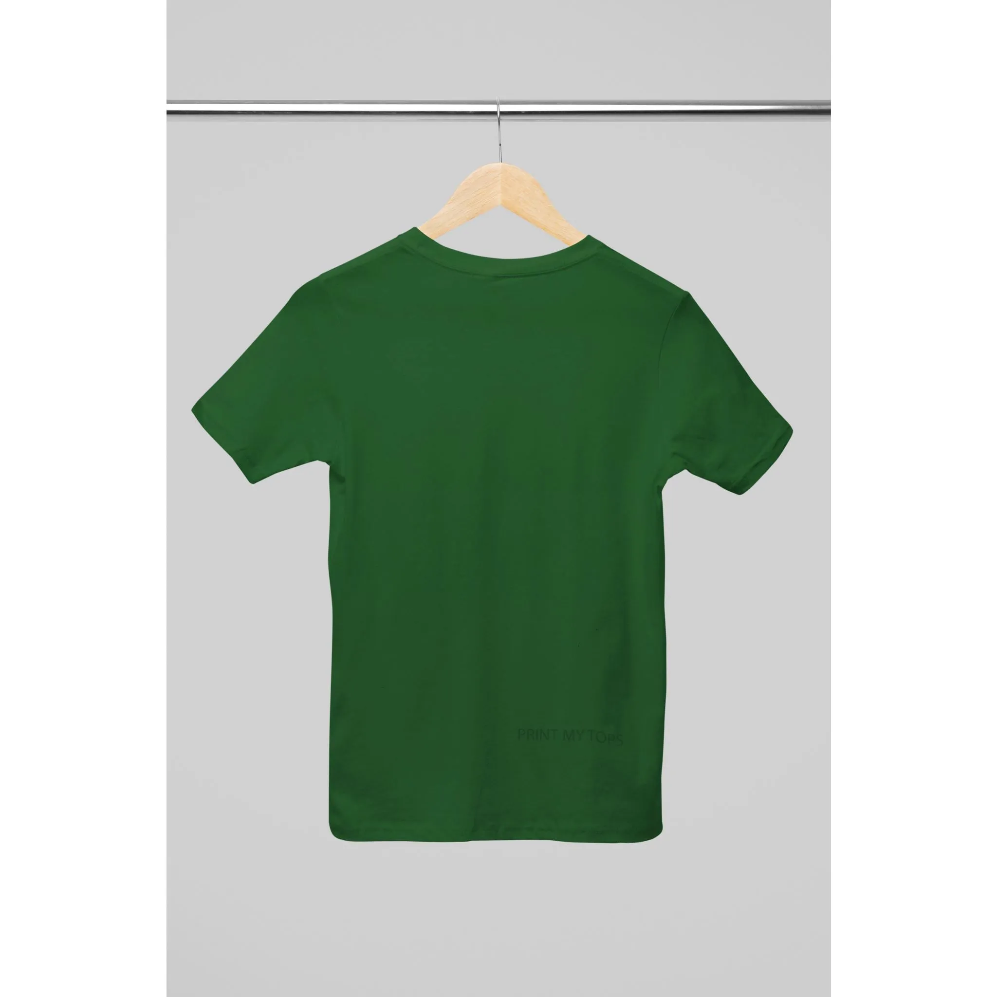 Crew Neck T-shirts Personalised with Your  Text On Back