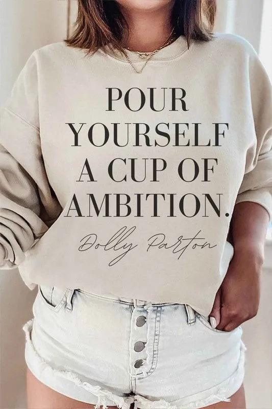 Cup Of Ambition Plus Size Sweatshirt