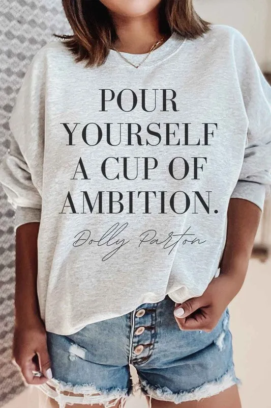 Cup Of Ambition Plus Size Sweatshirt