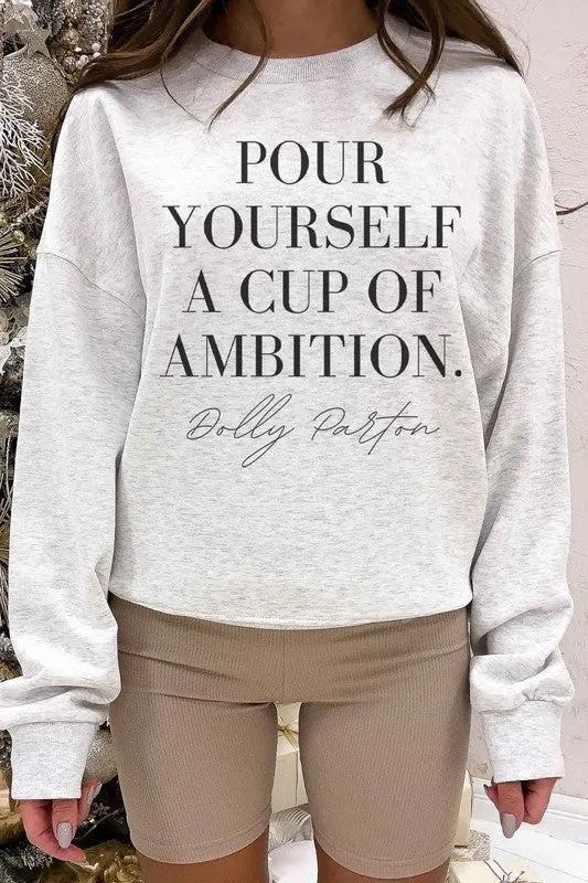 Cup Of Ambition Plus Size Sweatshirt