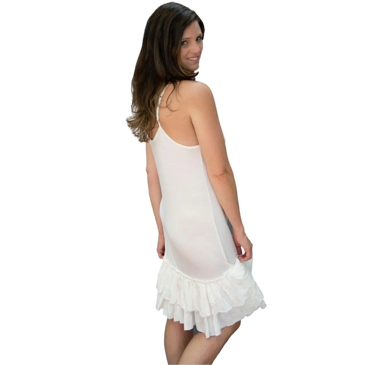 Dark Chocolate Double Layered Ruffle Dress Extender