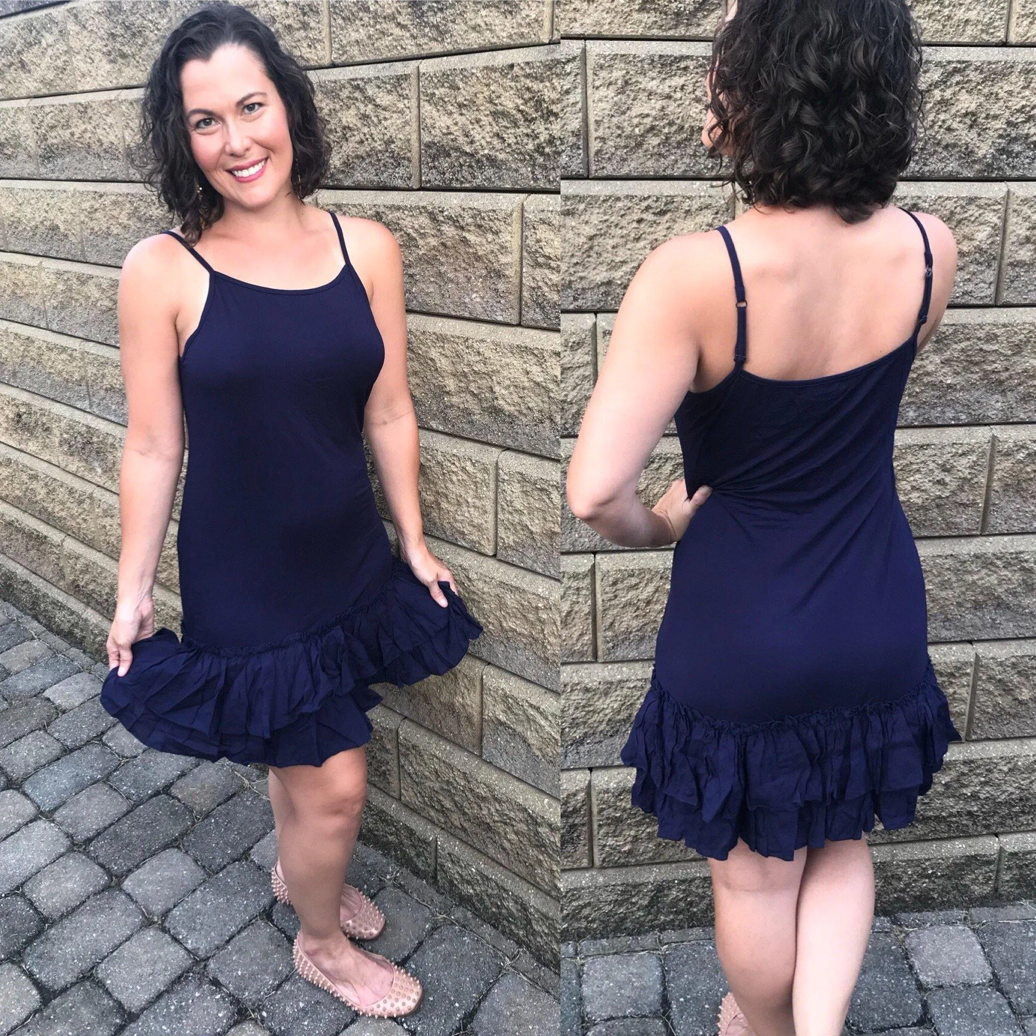 Dark Chocolate Double Layered Ruffle Dress Extender