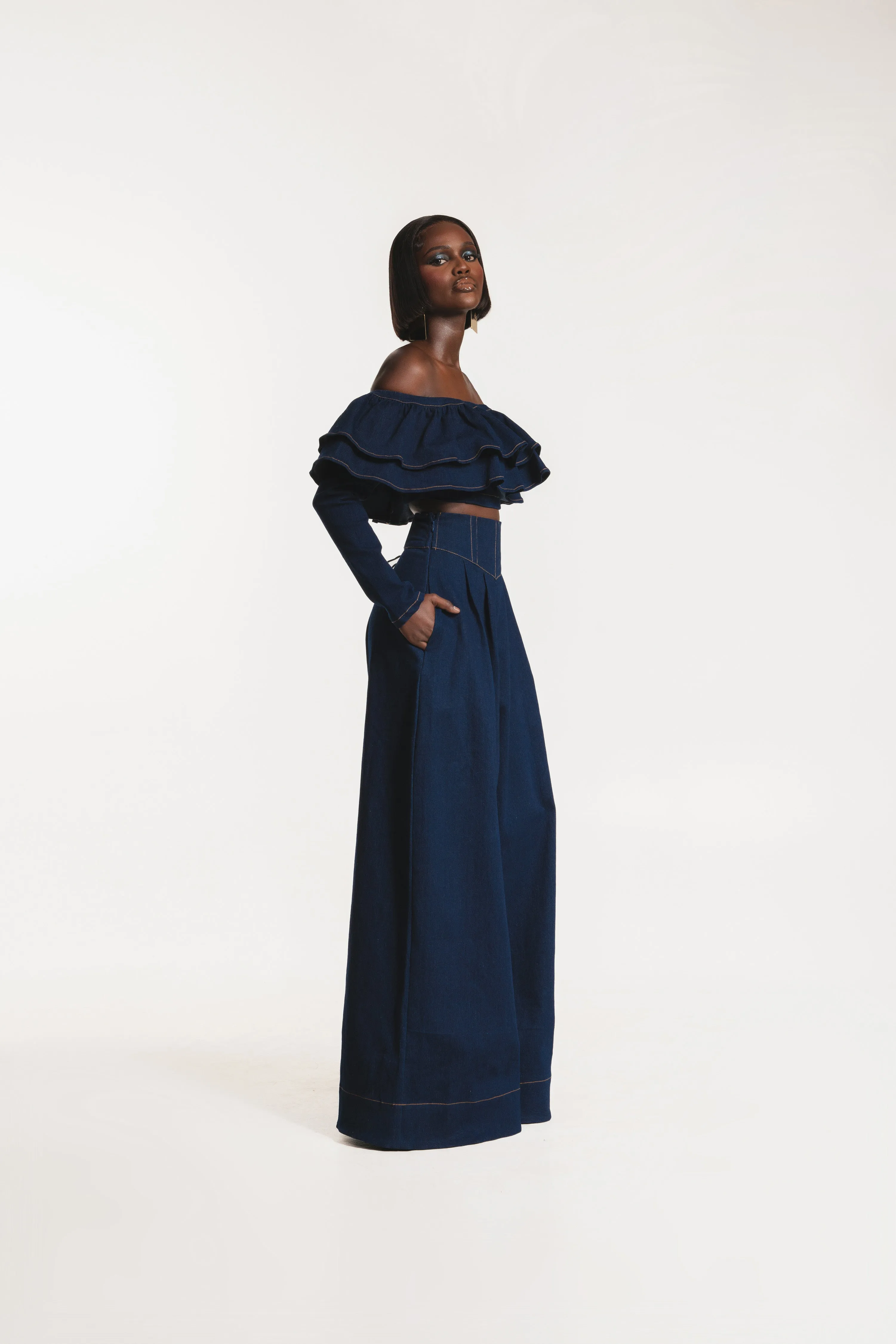 Denim KIARA Wide Leg Pants