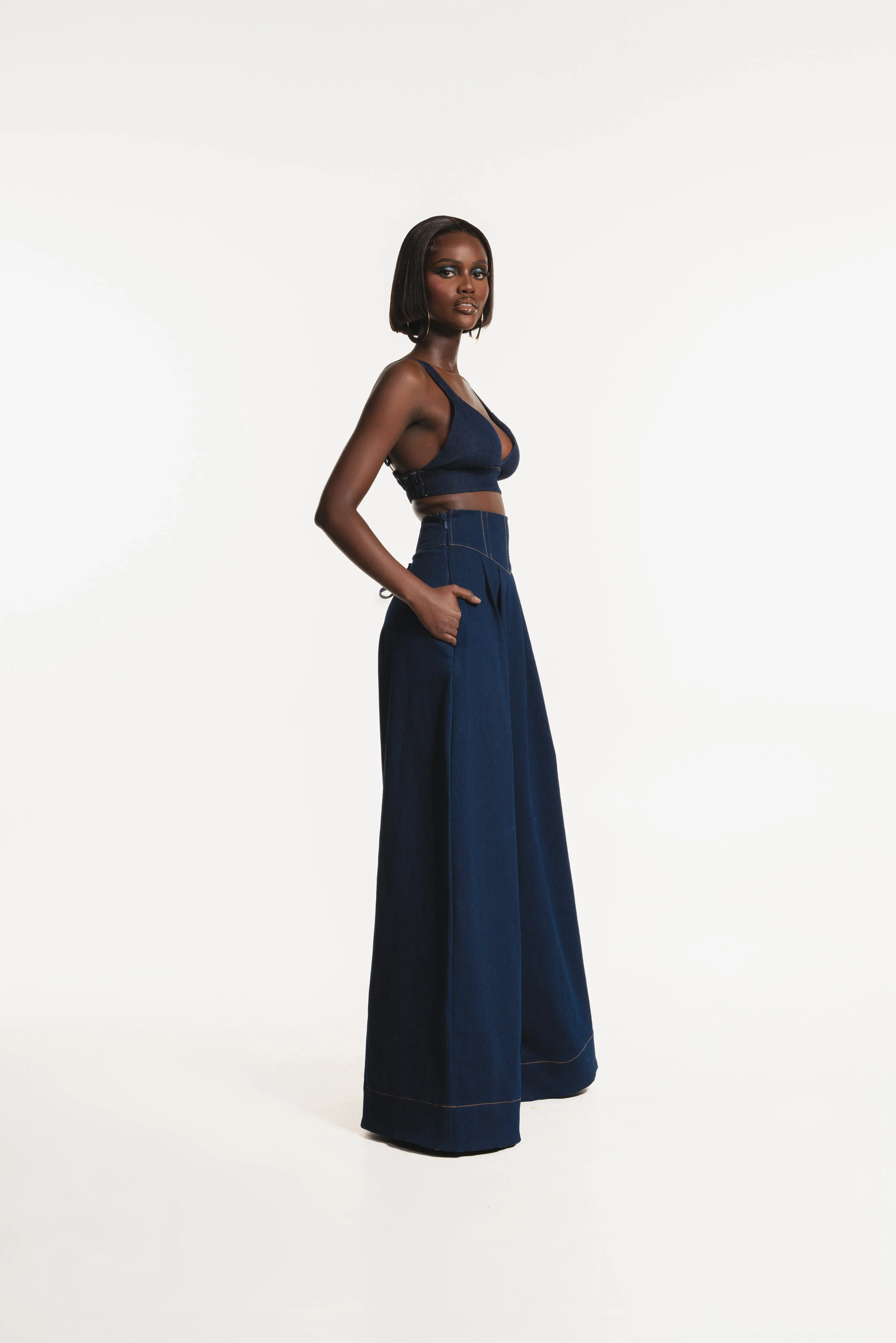 Denim KIARA Wide Leg Pants