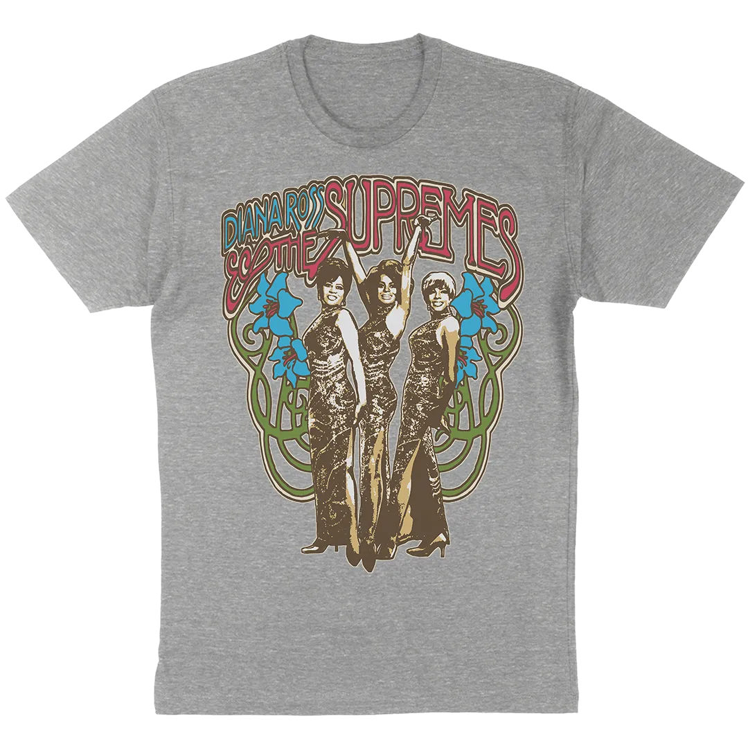Diana Ross And The Supremes "Mucha Style" T-Shirt in Heather Grey
