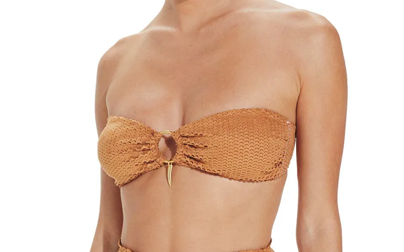 Diara Bandeau-Buttons Hot Pants Bikini ::RET