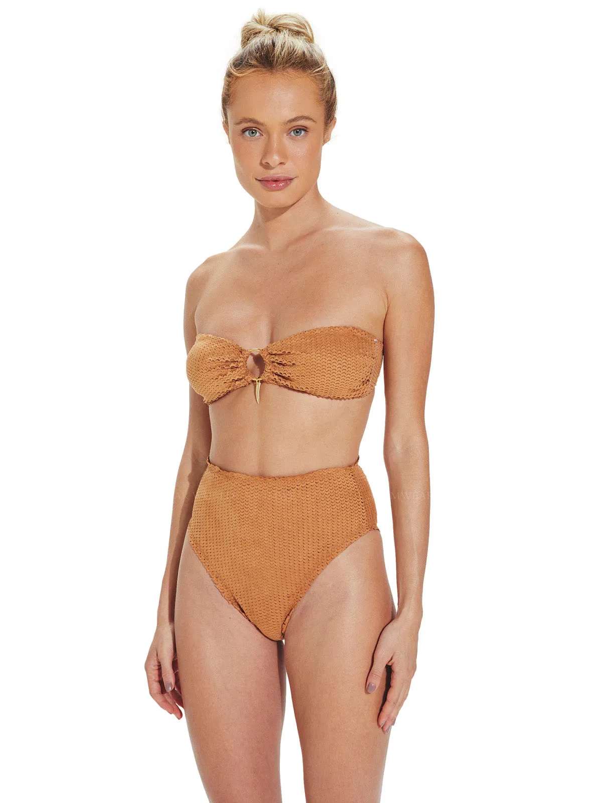 Diara Bandeau-Buttons Hot Pants Bikini ::RET