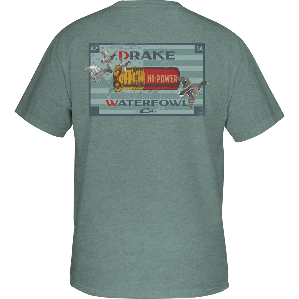 DRAKE HI POWER SHELL T-SHIRT - BLUE SURF