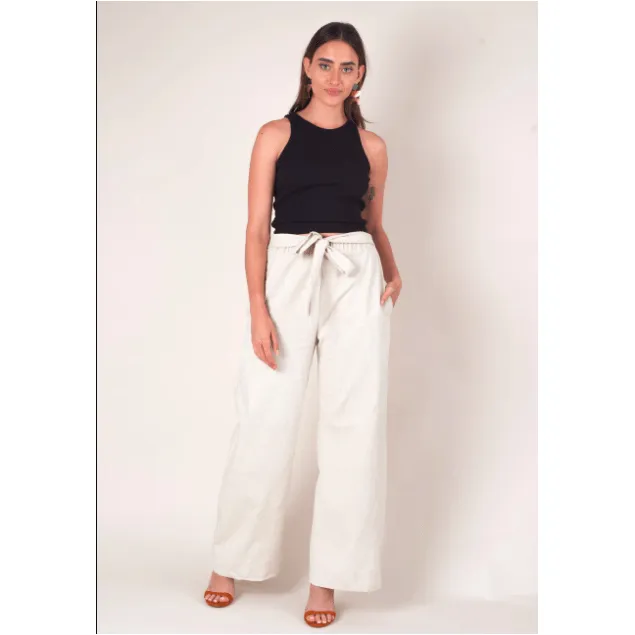 East Village Zero Waste Rib Crop Top - Black