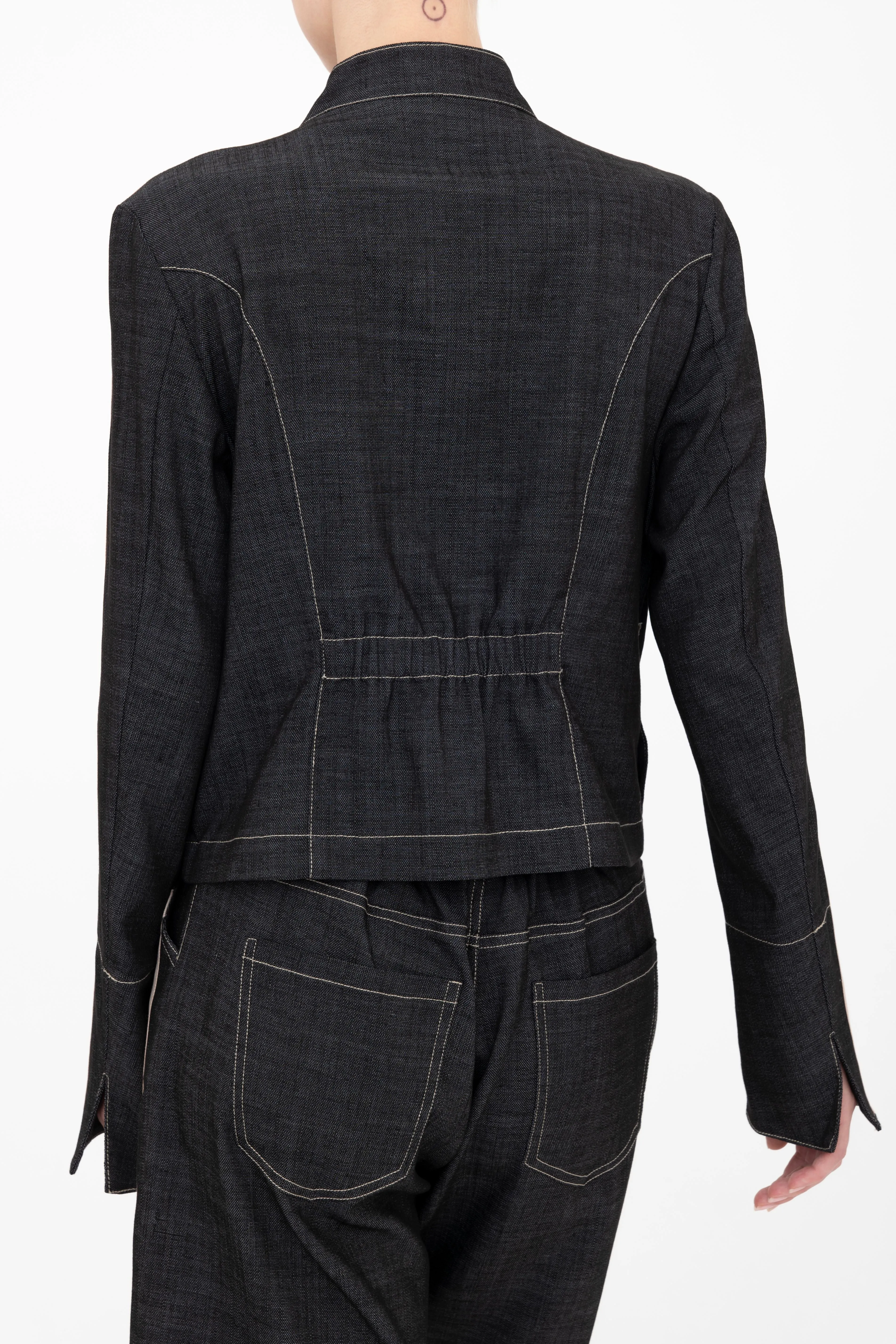 Eco Slub Denim Moto Jacket - BELLEMONT