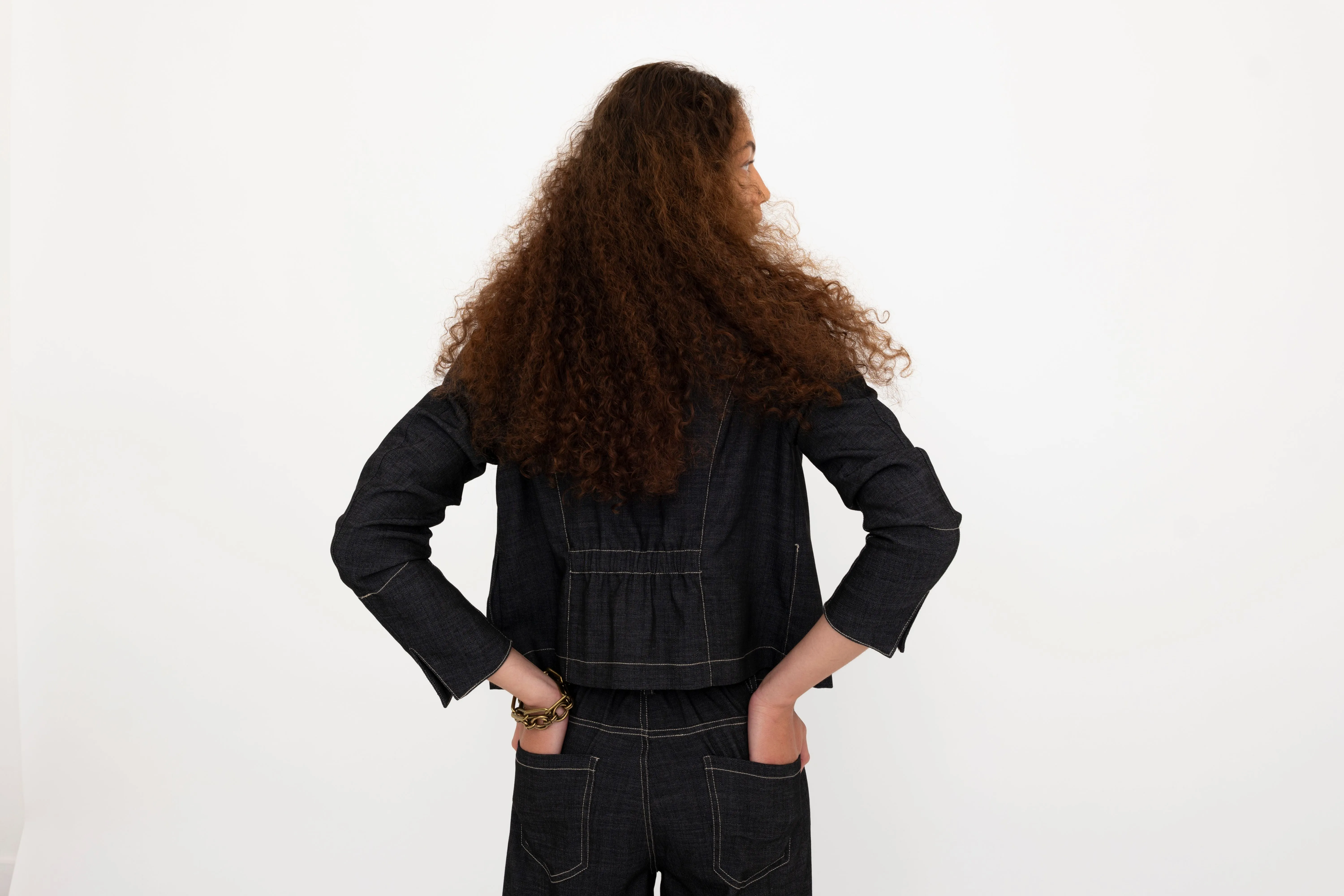 Eco Slub Denim Moto Jacket - BELLEMONT