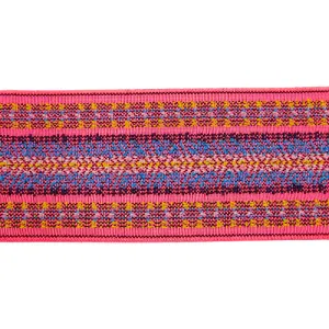 Embroidered Chenille Loop Pattern Elastic