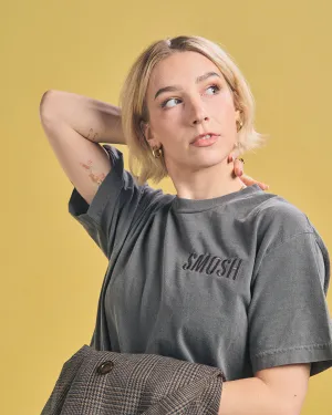 Essentials Embroidered Tee - Faded Black