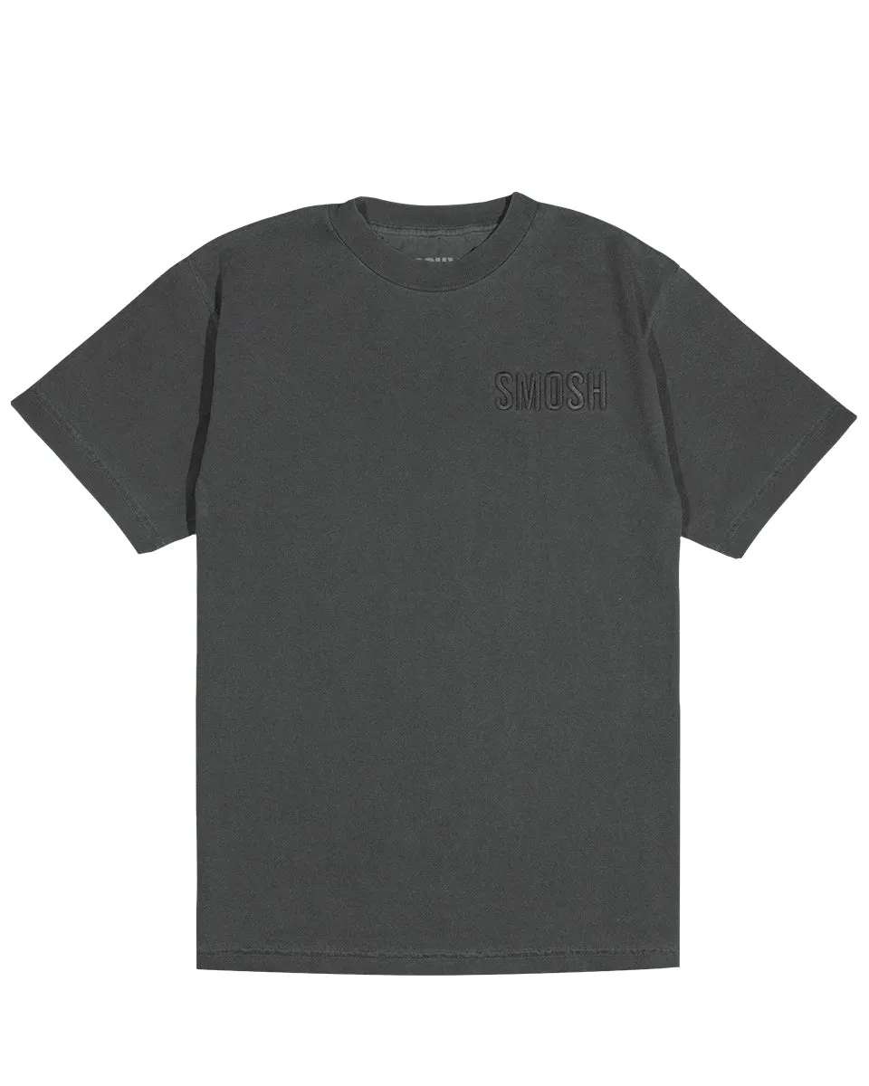 Essentials Embroidered Tee - Faded Black