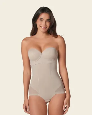 Extra High-Waisted Sheer Bottom Sculpting Shaper Panty In Nude - Leonisa