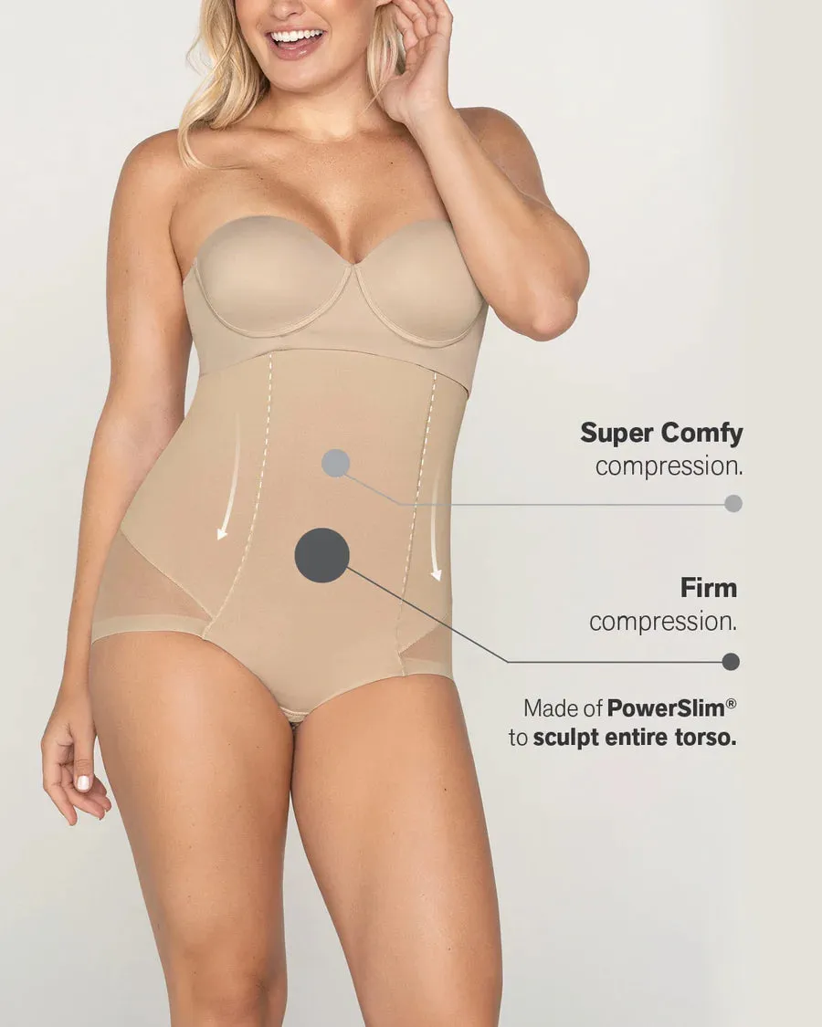 Extra High-Waisted Sheer Bottom Sculpting Shaper Panty In Nude - Leonisa