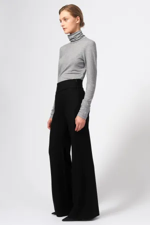 Felted Jersey Wide Leg - Black