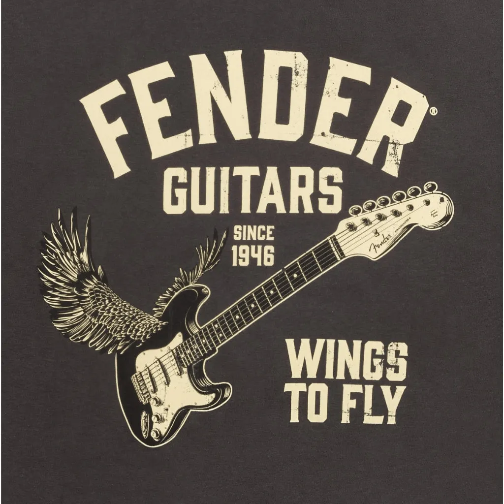 Fender Wings To Fly T-Shirt, Vintage Black, XL