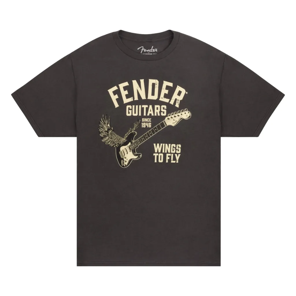 Fender Wings To Fly T-Shirt, Vintage Black, XL