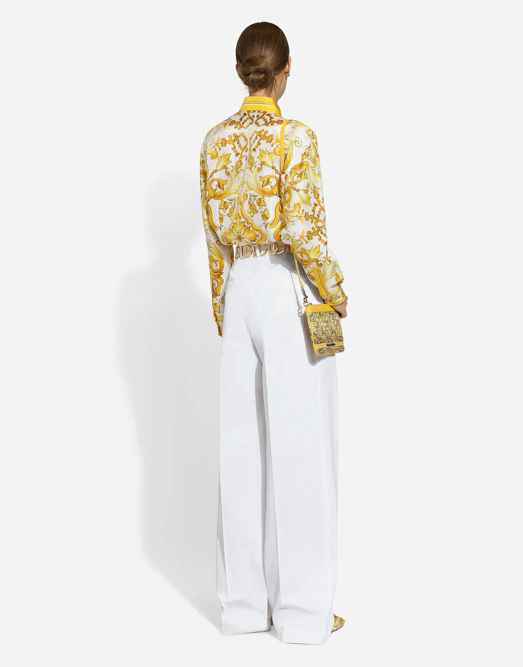 Flared Cotton Poplin Pants