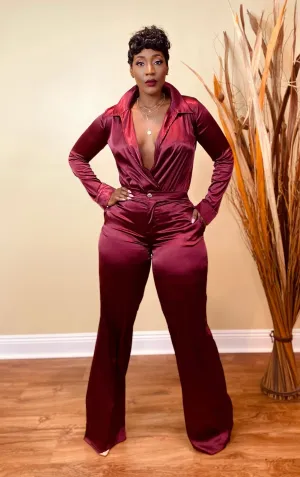 FLIRTY HOURS SET (BURGUNDY)