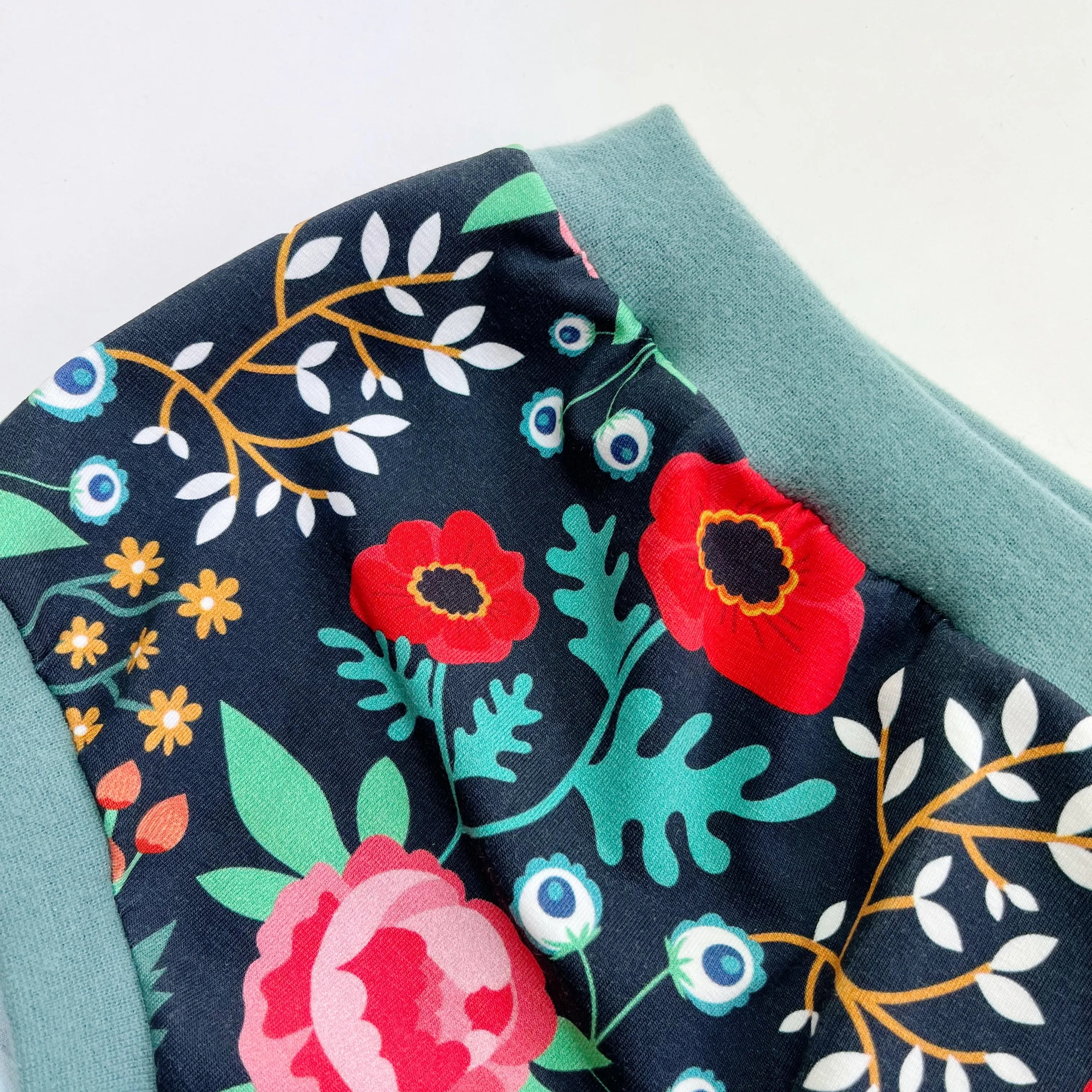 Floral High Waisted Adult Pants | Women's Knickers | Organic Cotton Underwear