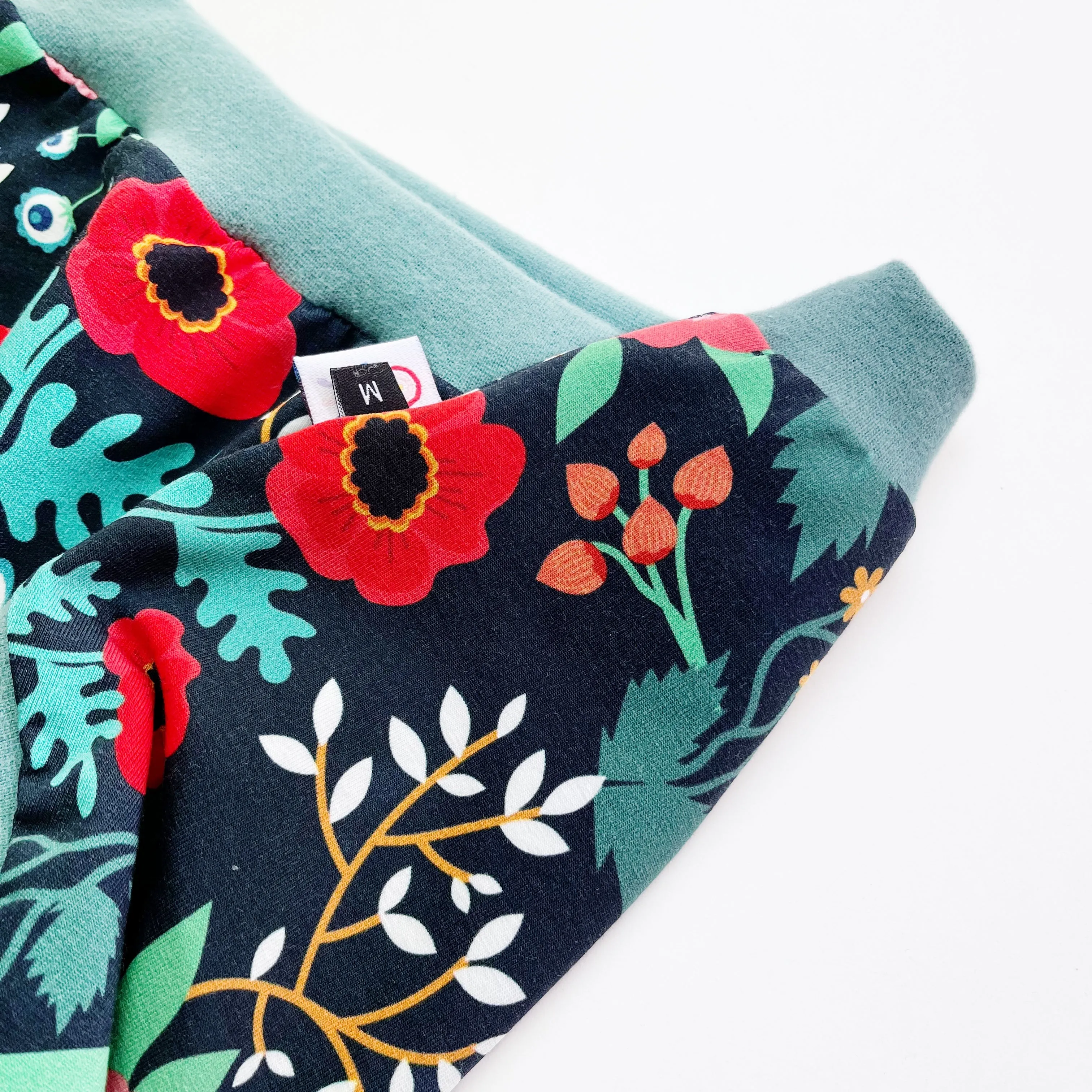 Floral High Waisted Adult Pants | Women's Knickers | Organic Cotton Underwear
