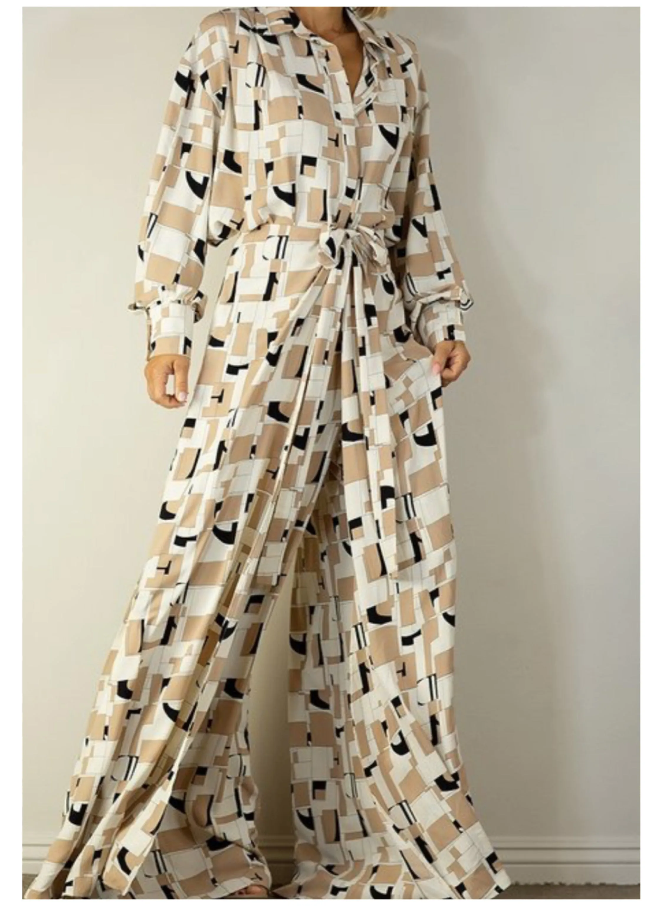 Francis Rain Wide Leg Pants Set