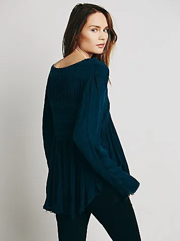 Free People Blue Bird Smocked Top | Sale