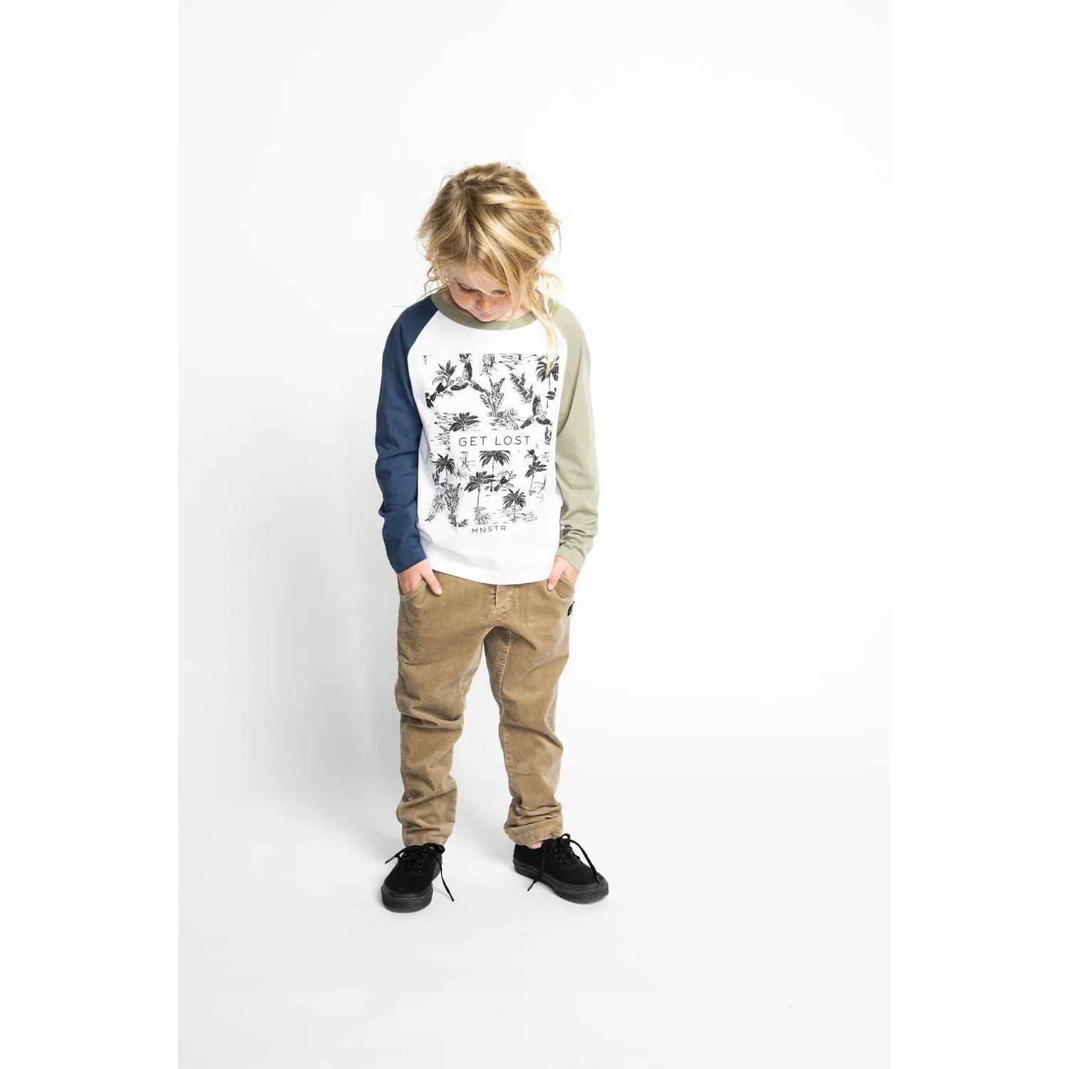 Garden Ls Tee - White/Olivine
