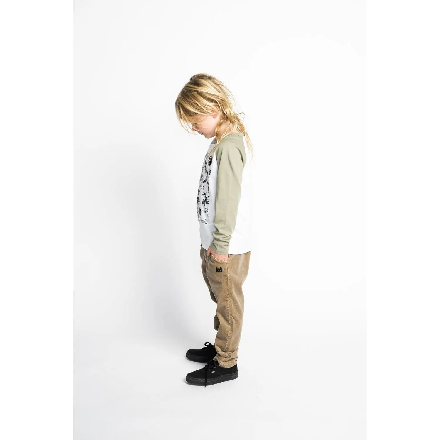 Garden Ls Tee - White/Olivine