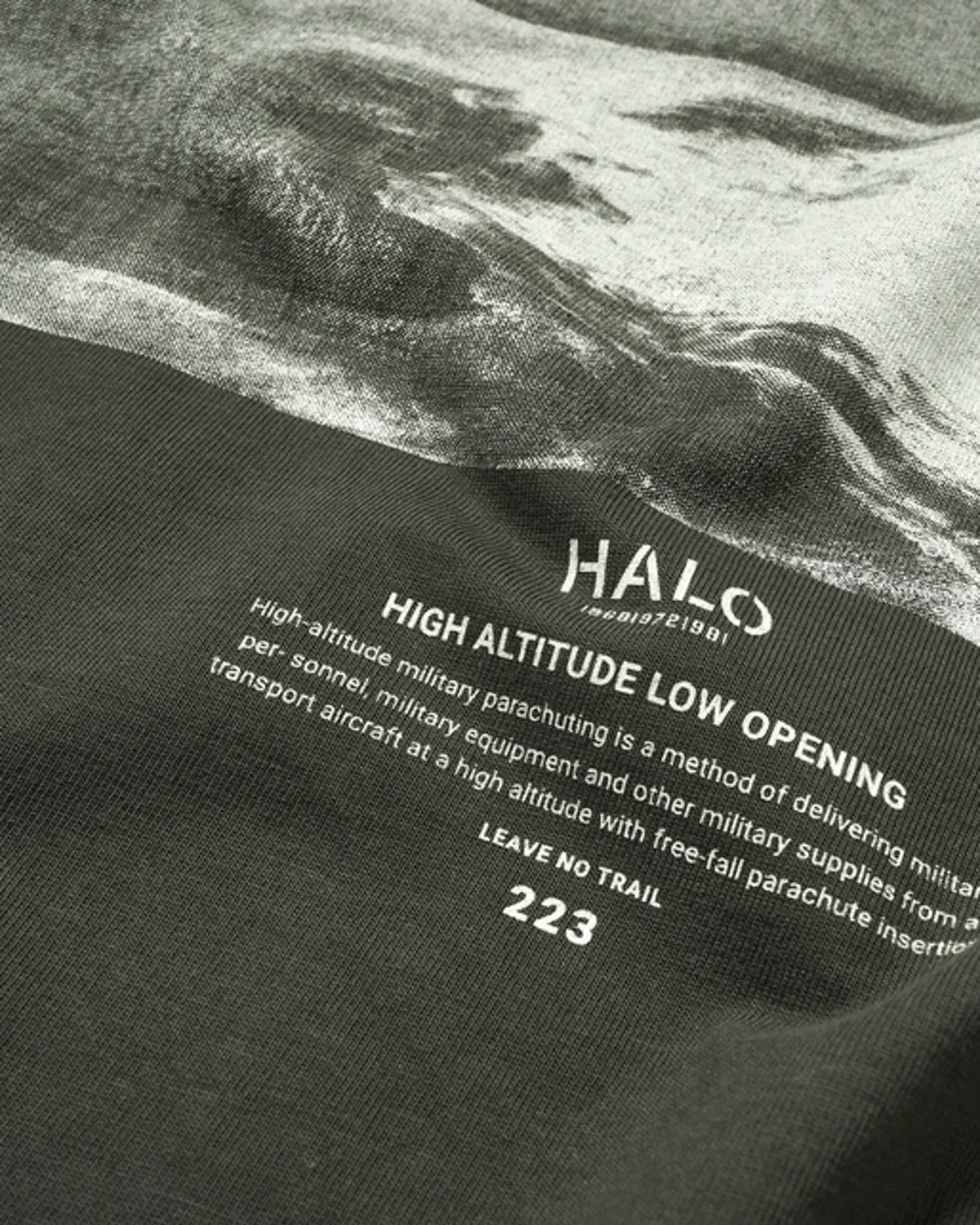 Halo Logo Photo Graphic T-Shirt - Raven