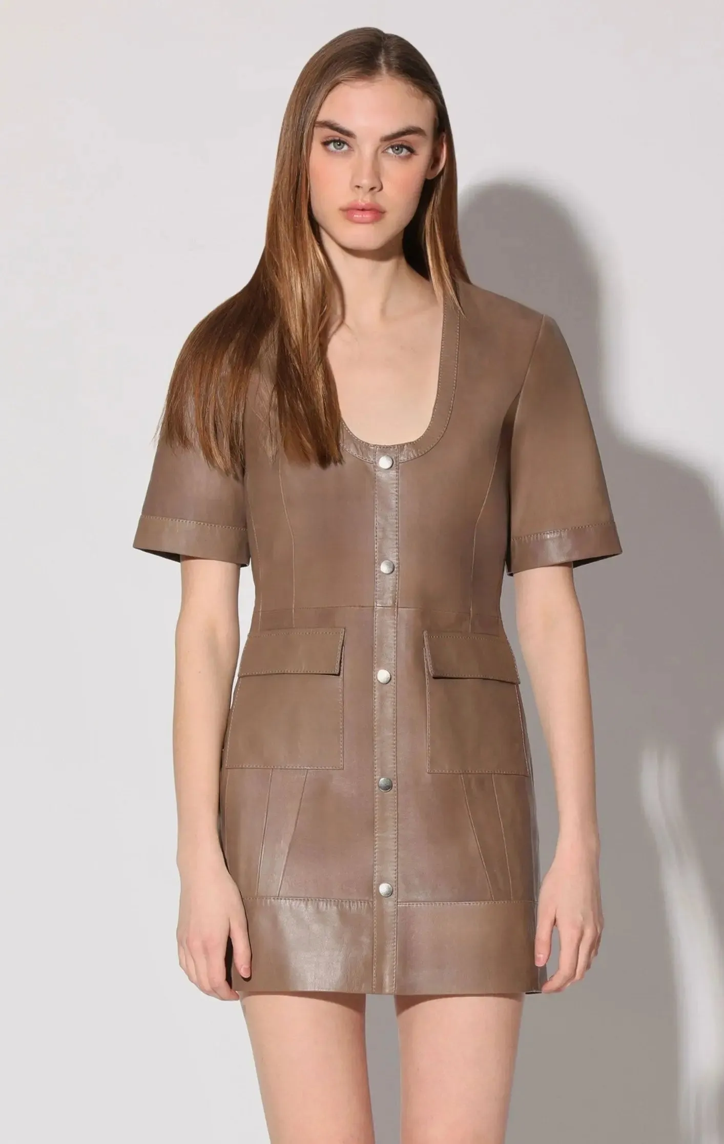 Harlynn Sand Leather Dress, Sand - Leather by Walter Baker